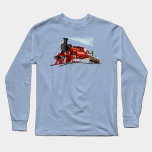 cartoon Santa Express Long Sleeve T-Shirt